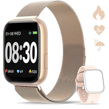 Carica l'immagine nel visualizzatore di Gallery, WWDOLL Smartwatch, Orologio Fitness Tracker Impermeabile da 1,4 Pollici Oro