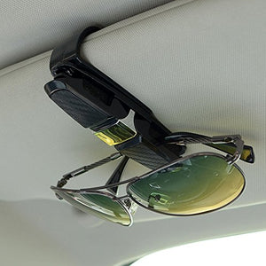 FineGood - Set di 2 supporti per occhiali da sole auto, con clip per...
