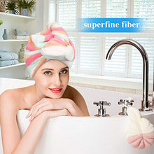 Carica l&#39;immagine nel visualizzatore di Gallery, esafio Asciugamano per Capelli a Turbante in Microfibra con Arcobaleno - Ilgrandebazar