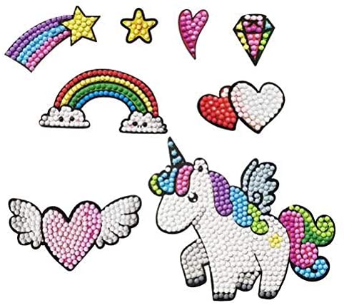 400 magic Kit di Adesivi per Pittura Diamante 5D Fai-da-Te per Bambini Kit per Pittura Diamante di Natale Piccolo Facile Dipingi con I Numeri (Animal)