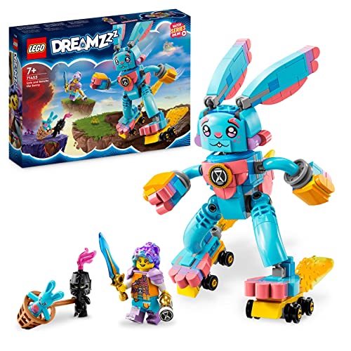 LEGO 71453 DREAMZzz Izzie e il Coniglio Bunchu, Figura di Animale Giocattolo con Pattini Costruibile in 2 Modi, Gioco Creativo Basato sulla Serie TV, Giochi per Bambini e Bambine dai 7 Anni in su