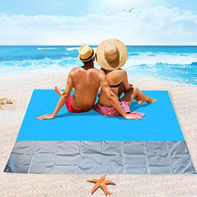 Carica l'immagine nel visualizzatore di Gallery, ZFYQ Coperta da Spiaggia, 210x200cm Anti Sabbia Impermeabile Portatile...