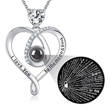 Carica l&#39;immagine nel visualizzatore di Gallery, GinoMay, collana con ciondolo a forma di&quot;I Love You&quot;, Collana Con Diamanti - Ilgrandebazar