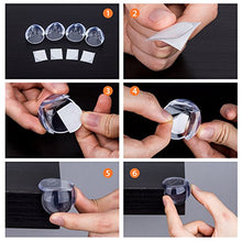 Carica l&#39;immagine nel visualizzatore di Gallery, Paraspigoli Trasparenti, Lesfit Bambini 20 Pezzi Con Adesivo 3M,...