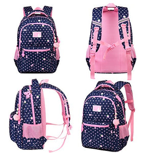 Vbiger Zaino Scuola Bambina Elementare Blu Reale