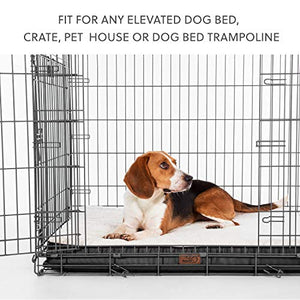 Bedsure Cuscino per Cani Grandi 112 x 80 x 7,6 cm con 112 x 80 cm, Bianco