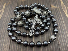 Carica l&#39;immagine nel visualizzatore di Gallery, Nazareth Store Rosario in ematite Collana con perline di pietra nera... - Ilgrandebazar