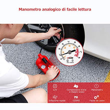 Carica l&#39;immagine nel visualizzatore di Gallery, oasser Compressore Portatile per Auto Mini Pompa Aria P4 12V DC Multiuso con... - Ilgrandebazar