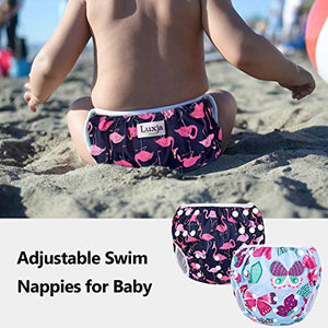 Luxja Riutilizzabile Pannolini da nuoto (Confezione 2), Costume Pannolino...