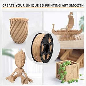 SUNLU 3D Printer Filament PLA, 1.75mm PLA Wood Filament, Printing