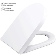 Carica l&#39;immagine nel visualizzatore di Gallery, YISSVIC Copriwater Sedile WC Universale Coperchio a Forma di U con Chiusura... - Ilgrandebazar