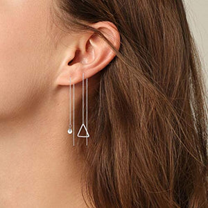 3 Paia Filo Ciondolare Orecchini Pendenti Catena da donna Orecchio Lineare... - Ilgrandebazar