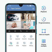 Carica l'immagine nel visualizzatore di Gallery, TP-Link Telecamera Wi-Fi Interno, Videocamera sorveglianza 1080P, Visione...