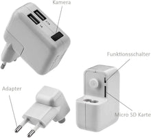 Carica l&#39;immagine nel visualizzatore di Gallery, TenSky HD 1080P Telecamera Nascosta Telecamera Spia WiFi Spy Cam Caricatore USB Microcamere Spia Rilevazione del Movimento Videocamera di Sorveglianza Controllo APP