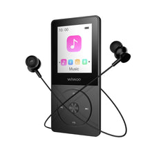 Carica l&#39;immagine nel visualizzatore di Gallery, Lettore MP3 16GB, MP3 Music Player Portatile con Radio FM Registratore per Correre,Audio PlayerDigitale Lossless con Cuffie Espandibile fino a 128 GB Nero E8-Black
