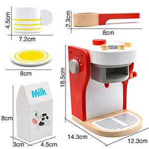 PL Macchina Caffe Cucina Giocattolo Legno per Bambini Caffettiera Giochi...