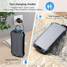 Carica l&#39;immagine nel visualizzatore di Gallery, Soluser Powerbank 26800mAh Caricabatterie Portatile Solare Powerbank, Blue - Ilgrandebazar