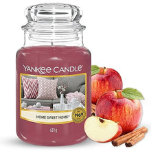 Carica l&#39;immagine nel visualizzatore di Gallery, Yankee Candle Candela profumata in giara grande | Home Sweet Home | Durata Fino a 150 Ore