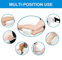 Carica l&#39;immagine nel visualizzatore di Gallery, Cuscino per ginocchia per dormire, Cuscini per gambe ortopedico con schiuma memory per traversine laterali, cuscino per supporto per ginocchio per sciatico gamba schiena alleviare il dolore bianco