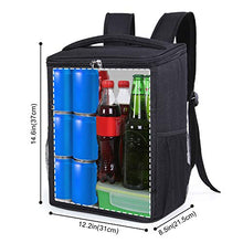 Carica l&#39;immagine nel visualizzatore di Gallery, Lifewit 20L Zaino Termico Borsa Termica Porta Pranzo Frigo Nero