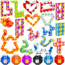 Carica l'immagine nel visualizzatore di Gallery, GOLDGE 24 Pack Mini Serpente Magico, 24 Blocchi Giocattolo Twist Cubo Puzzle Gadget Bambini Regalini Fine Festa Compleanno per Ragazzi