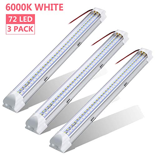WZTO Barra Luminosa a LED, 72 LEDs Interni auto Luci 500Lumen DC 72LED 3PCS