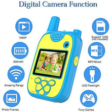 Carica l'immagine nel visualizzatore di Gallery, Walkie Talkie Bambini Macchina Fotografica Bambini 1080P Doppia Lente 8 Megapixel Con Lunga Portata Walkie Talkie Per Bambini Ricaricabile Multifunzione Adatta Per AttivitÀ All'aperto Al Coperto