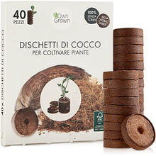 Carica l'immagine nel visualizzatore di Gallery, OwnGrown Compresse Terriccio Di Cocco Con Sostanze Nutritive - 40 Pezzi, senza Ripicchettare e senza Torba - Terriccio Fibra Di Cocco Per Orchidee, Bonsai, Piante grasse, Verdi, Da Interno