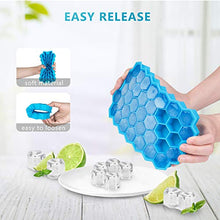 Carica l'immagine nel visualizzatore di Gallery, UOON Set di 3-Stampi per Ghiaccioli in Silicone-Ghiaccio Stampo con Blu