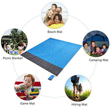 Carica l'immagine nel visualizzatore di Gallery, YZCX Coperta da Picnic Spiaggia Extra Grande 210x200cm Blu-200x210cm