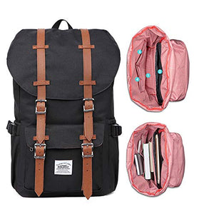 KAUKKO Viaggio Zaino per Computer Portatile da 15" Scuola (Nnero)