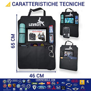 Levrot Set Proteggi Sedili Auto Bambini - Organizer con Tasca per Tablet e... - Ilgrandebazar