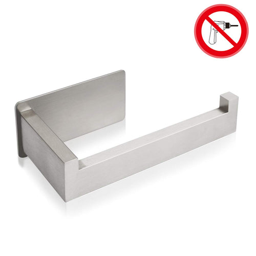 Hausprofi Porta Carta Igienica in Acciaio Inox - Argento Spazzolato - Ilgrandebazar
