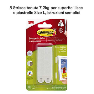 Command Strisce Appendiquadri Large, 8 Adesive Rimovibili per... - Ilgrandebazar