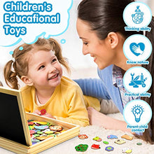 Carica l&#39;immagine nel visualizzatore di Gallery, Jojoin 110 PCS Puzzle Magnetico Legno - Lavagna Animali Giocattolo per Bambini - Giochi Montessori - Educativi Puzzle Regalo Bambini Bambino 2 3 Anni