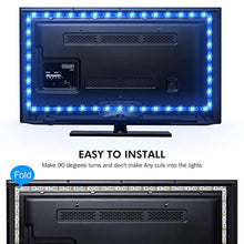 Carica l&#39;immagine nel visualizzatore di Gallery, Retroilluminazione TV LED ad USB di Lunghezza 2.4M Adatto per HDTV da 40-65 Pollici, 24 Tasti Telecomando ad Infrarossi in Grado di telecomandare Striscia Luminosa a LED, RGB 5050 Luce con 16 Colori
