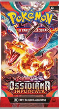 Carica l&#39;immagine nel visualizzatore di Gallery, Pokémon Confezione di buste dell’espansione Scarlatto e Violetto - Ossidiana Infuocata del GCC Pokémon (6 buste di espansione), edizione in italiano