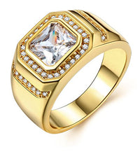 Carica l&#39;immagine nel visualizzatore di Gallery, Uomo Oro Anelli di Fidanzamento Uomini Gioielli con Placcato 18k... - Ilgrandebazar