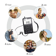 Carica l&#39;immagine nel visualizzatore di Gallery, Mini Radio Portatile Tascabile Digitale Ricevitore FM AM Pocket Nero
