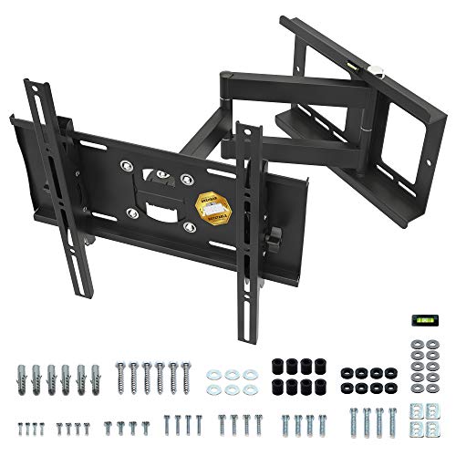 RICOO R23-S, Supporto TV Parete, Girevole, 31-65 pollici (79-165cm), Nero