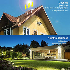 MEIKEE Faretto Solare di 60 LED da Esterno, Controllo Della Luce - Ilgrandebazar