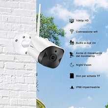 Carica l&#39;immagine nel visualizzatore di Gallery, Telecamera di Sorveglianza 1080P Wi-Fi Esterno, YINXN Videocamere...