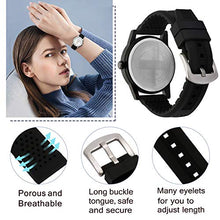 Carica l&#39;immagine nel visualizzatore di Gallery, sportivo di modo orologi fasce del silicone sostituzione della gomma 20, Nero - Ilgrandebazar