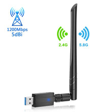 Carica l&#39;immagine nel visualizzatore di Gallery, Adattatore Antenna WiFi USB, synmixx Dual Band Chiavetta 1200Mbps... - Ilgrandebazar