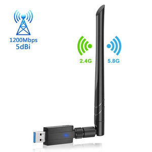 Adattatore Antenna WiFi USB, synmixx Dual Band Chiavetta 1200Mbps... - Ilgrandebazar