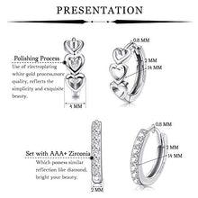 Carica l'immagine nel visualizzatore di Gallery, Milacolato 2pairs Argento sterling Orecchino a cerchio piccolo per donna... - Ilgrandebazar