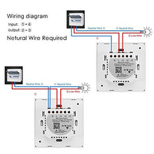 Carica l&#39;immagine nel visualizzatore di Gallery, Interruttore Wifi con LED Touch Screen Casa Intelligente #3, Nero - Ilgrandebazar
