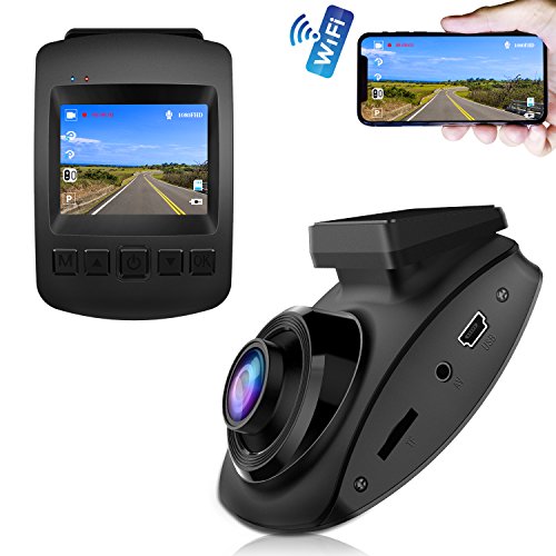 【2021 Nuova Versione】CHORTAU Telecamera per Auto WiFi Full HD 1080P, Dashcam Schermo da 2 pollici 170 ° Grandangolo, Videocamera per auto con Monitor di Parcheggio