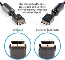 Carica l&#39;immagine nel visualizzatore di Gallery, COMPOSITO AV CAVO video &amp; audio PER SONY Playstation 1 PS1 PS2 PS3 nero