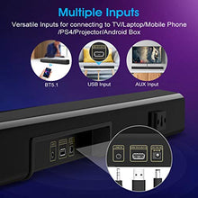 Carica l'immagine nel visualizzatore di Gallery, Soundbar Wireless 40W con Suono Surround Subwoofer Integrato,Excelvan Nero